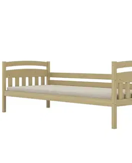 Postele pre dievčatá Posteľ Tosia štandard 80x180 prírodná, nelakovaná