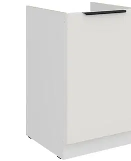 Kuchynské skrinky stojace Kuchynská skrinka Aria-Wh/Wh Anti Fingerprint 50zl 1f Bb