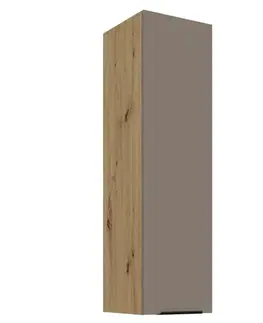 Kuchynské horné skrinky KONDELA Frisbo 30 G-108 1F horná kuchynská skrinka sandgrau / dub artisan