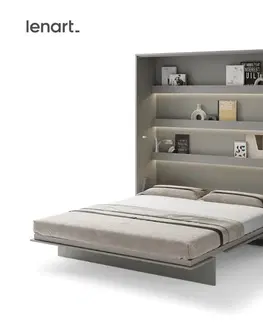Postele Dig-net nábytok Sklápacia posteľ Lenart BED CONCEPT BC-13 sivá | 180 x 200 cm