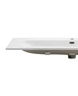 Umývadlá ArtCom Keramické umývadlo FLY 120 | biely lesk 120 cm
