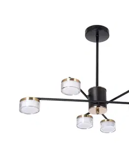Svietidlá  LED Luster na tyči 6xLED/6W/230V 3000-6500K pr. 59 cm zlatá/čierna W-YH1361/6