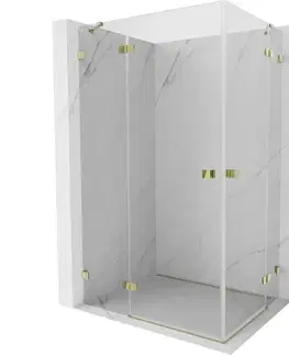 Sprchovacie kúty MEXEN/S - Lunar Duo sprchový kút dvere krídlové 95 x 90, transparent, zlato 834-095L-090P-50-00