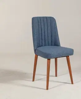 Jedálenské zostavy Stolička Vina 1048 - Dark Blue, Walnut