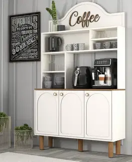 Kuchynské linky Coffee Bar Cabinet Bohem 861 - Cream