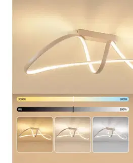 Svietidlá BRILAGI-LED Stmievateľný prísadený luster TWISTER LED/60W/230V 3000-6000K béžový + diaľkové ovládanie BRI725