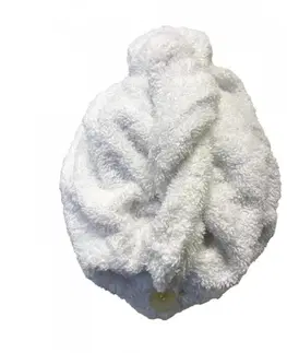 Uteráky Rýchloschnúci froté Turban na vlasy biely TiaHome
