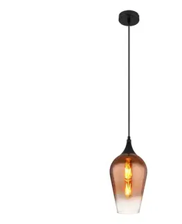 Svietidlá Globo 15552H1 - Luster na lanku LAVUS 1xE27/60W/230V pr. 18 cm medená 15552H1