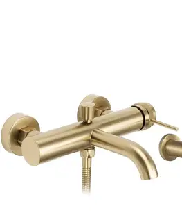 Kúpeľňové batérie REA - Vaňová batéria Lungo Grip Brush Gold REA-B6398