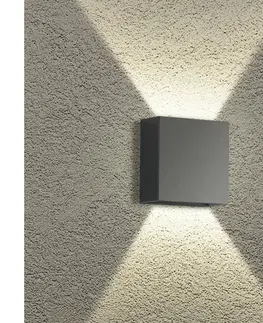 LED osvetlenie BRILAGI – LED vonkajšie nástenné svietidlo DOUBLERAY, LED 4 W / 230 V, antracit, krytie IP65 BRI246