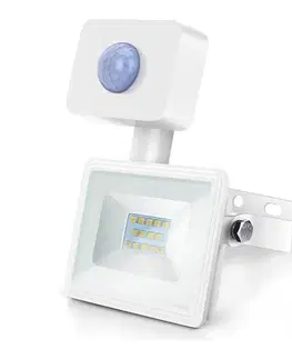 Záhradné lampy  B.V.  - LED Reflektor so senzorom LED/10W/230V 4000K IP65 biela 100501RBJ