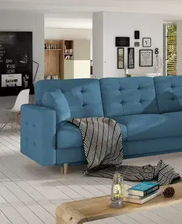 Sedacie súpravy NABBI Aveza 3+1 rozkladacia sedacia súprava tyrkysová (Kronos 13)