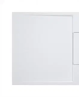Vane CERANO - Sprchová vanička štvorcová Loro - liaty mramor - biela matná - 100x100x3,5 CER-437090