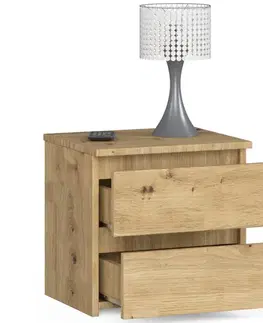 Nočné stolíky Dizajnový nočný stolík CALIN40, dub Artisan