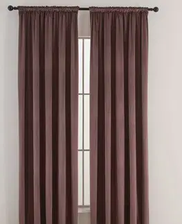 Závesy MKLozkoviny.sk Zamatové zatemňovacie závesy Cesar marsala - 140 x 250 cm (2ks) - riasiaca stuha