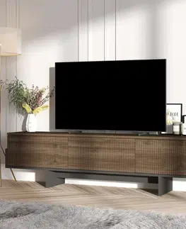 TV stolíky TV stolík Hege - Walnut, Black