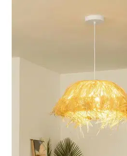 Svietidlá BRILAGI - LED závesný luster na lanku CERIA BOHO 1xE27/40W/230V pr. 40 cm rafia EG300171+EG781148