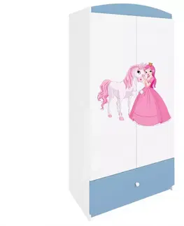 Skrine do izieb Skriňa Babydreams Modrá – Princezná 2