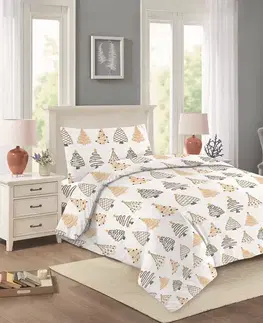 Obliečky Obliečky bavlnené Vianočné prekvapenie TiaHome - 1x Vankúš 90x70cm, 1x Paplón 140x200cm