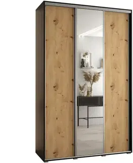 Šatníkové skrine Skriňa 45 Canaris 3 180 čierna/artisan/silver