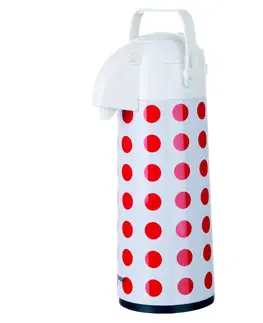 Termosky a termohrnčeky BANQUET termoska s pumpou Culinaria dekor bodkami OK 1,9l