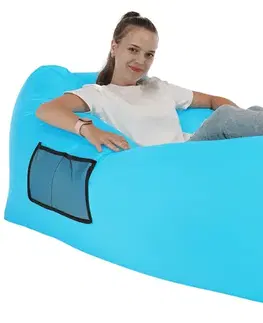 Sedacie vaky KONDELA Lebag nafukovací sedací vak modrá