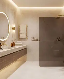 Sprchové dvere REA/S - Sprchová zástena Flexi Brown / Gold 130 KPL-K99689