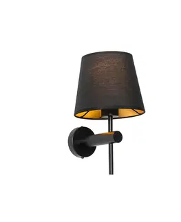 Nástenné osvetlenie Moderná nástenná lampa čierna - Pluk