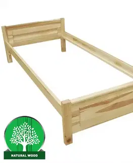 Jednolôžkové postele Posteľ L 120x200 borovica
