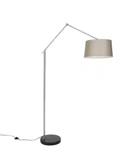 Stojace lampy Moderná stojaca lampa oceľ s hnedým tienidlom 45 cm - Editor