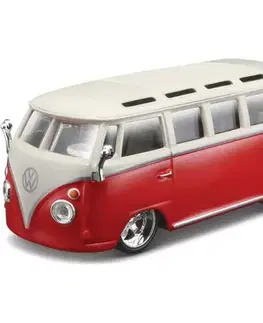 Autíčka a dopravné prostriedky BBurago Bburago 1:32 Volkswagen Van Samba Red-White