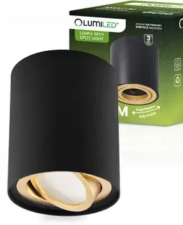 Lampy do obývačky Stropné bodové svietidlo Amat 84 mm Black/Gold O K1