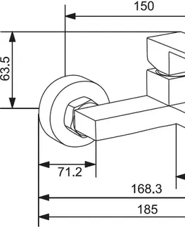 Kúpeľňové batérie MEXEN/S - Uno R45 Set umývadlovej a vaňovej batérie s príslušenstvom, chróm 71413R45-00