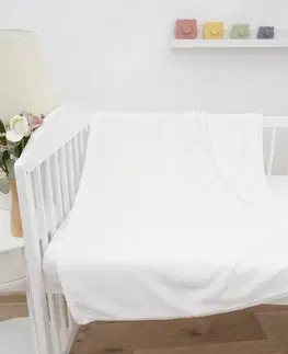 Deky MKLozkoviny.sk Detská deka do postieľky mikroplyš Exclusive 80 × 100 cm – Laura biela