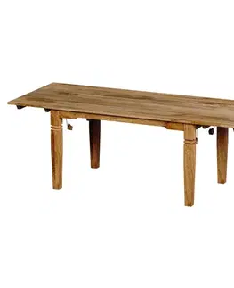 Jedálenské stoly Rozkladací stôl Guru 140/220x90 z mangového dreva