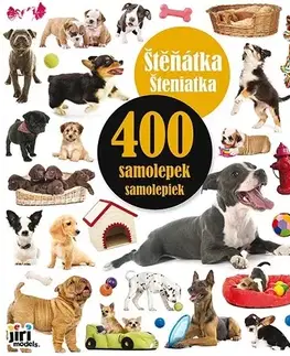 Nalepovačky, vystrihovačky, skladačky 400 samolepiek Šteniatka