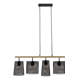 Svietidlá Brilo 4078-054 - Závesný luster na lankách WOOD & STYLE 5xE27/60W/230V 4078-054