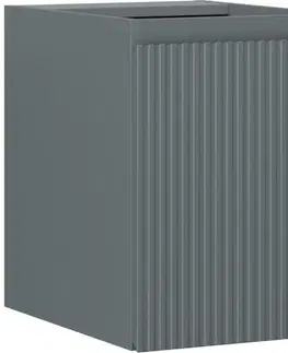 Kúpeľňový nábytok MEXEN/S - Rivel kúpeľňová skrinka pod umývadlo 35, 1 dvierka, reliéf, grafit mat 91A21-03547-1-BF66