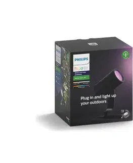 Záhradné lampy Philips HUE 17428/30/P7 Lily záhradný reflektor / kabel 4m / 1x konektor 8W=650lm 2000 - 6500K