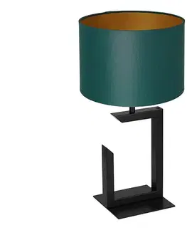 Lampy  Stolná lampa 1xE27/60W/230V 45 cm zelená/zlatá 3405