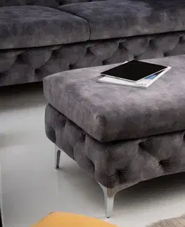 Taburety a podnožky Chesterfield taburet ZETHOS Dekorhome