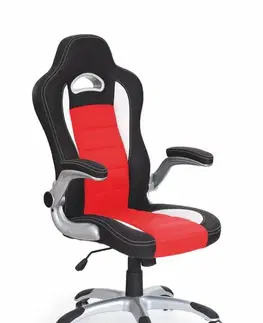 Kancelárske stoličky HALMAR Lotus kancelárske kreslo s podrúčkami čierna / červená