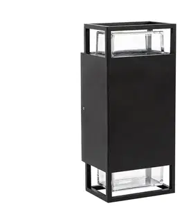 Svietidlá Prezent  - Vonkajšie nástenné svietidlo EVENTO 2xGU10/35W/230V IP54 čierna 28211