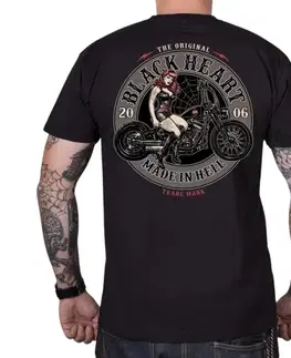 Pánske tričká Tričko BLACK HEART Ember čierna - M