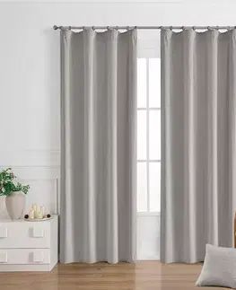 Závesy do spálne Záves na páske EMMA VET447/2/210GSM 140x250 cm  béžový