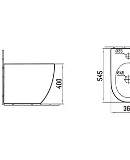 Doplnky do kúpeľne MEXEN - Lena bidet stojaca, biela 36225200