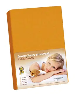 Plachty Bellatex Jersey prestieradlo s elastanom oranžová, 90 x 200 cm