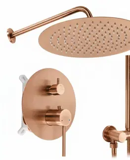 Sprchy a sprchové panely REA - Podomietková sprchová sada Foss Clif Brush Copper + BOX REA-P5649