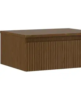 Kúpeľňový nábytok MEXEN/S - Rivel kúpeľňová skrinka pod umývadlo 60 cm s doskou, 1 šuplík, reliéf, orech 91A20-06023-1-BFC86