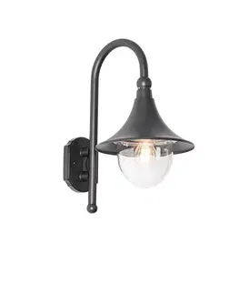 Vonkajšie nástenné svietidlá Klasická vonkajšia nástenná lampa čierna IP44 - Daphne